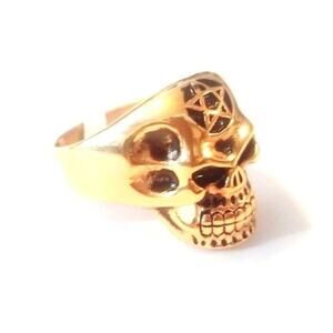 New‎ stainless steel skull ring size 13